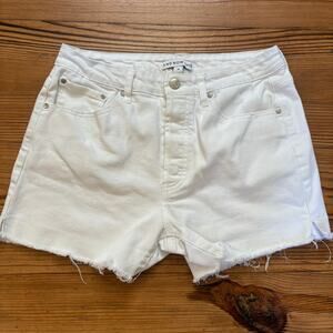 And Now This white cut off high rise button fly shorts SIZE 29